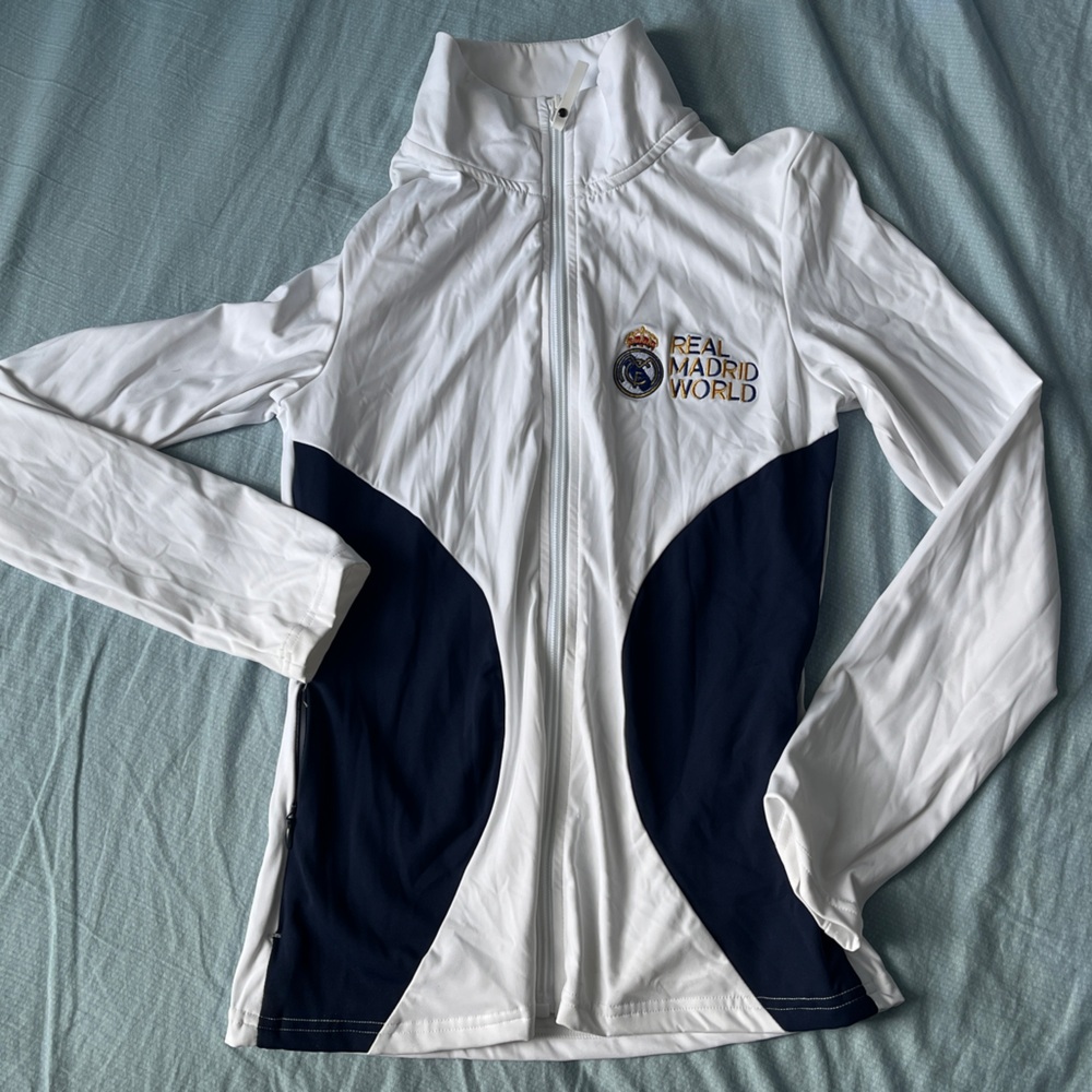 Real Madrid World White and Navy Jacket